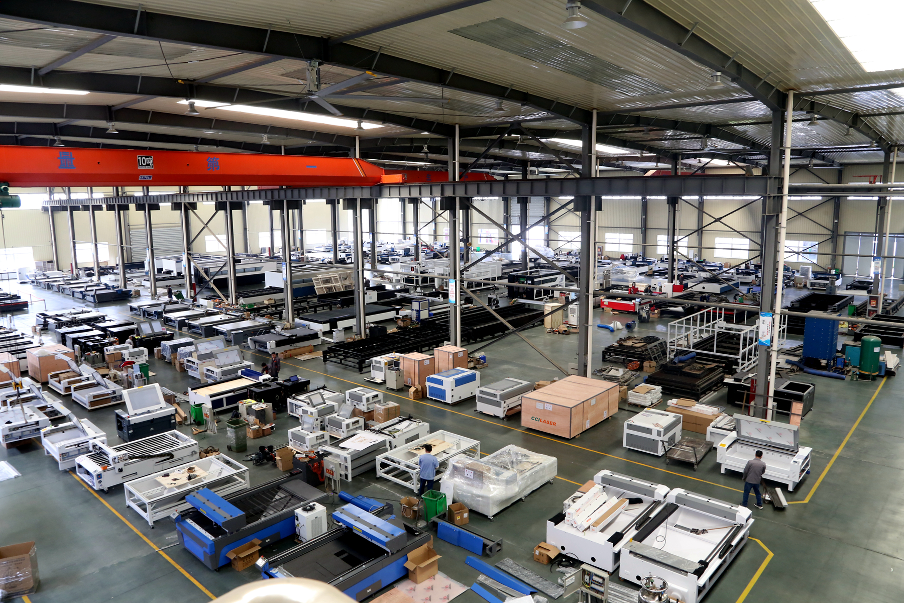 00. CCILASER Laser Cutting Machine Assembly Warehouse.jpg